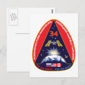 Carte Postale Équipes d'expédition : Patch de vol Expédition (Devant / Derrière)