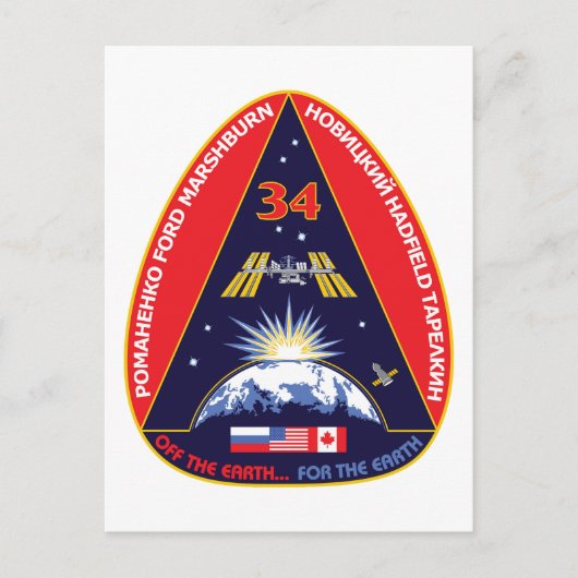 Carte Postale Équipes d'expédition : Patch de vol Expédition (Devant)