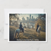 Équitation à Central Park, Scène des années 1940