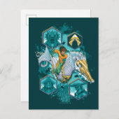 Carte Postale Équitation Aquaman À Cheval Dans Les Royaumes (Devant / Derrière)