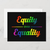 Carte Postale Équité sur égalité LGBT (Devant / Derrière)
