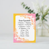 Carte Postale Équivalents de Recette Fleur Pastel (Debout devant)