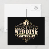 Carte Postale ęr Anniversaire de mariage (Devant / Derrière)
