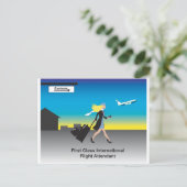 Carte Postale ęr Steward (hôtesse de l'air) international de (Debout devant)