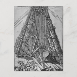 Carte Postale Erection de l'ancienne obèse égyptienne