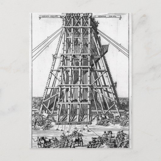 Carte Postale Erection de l'ancienne obèse égyptienne (Devant)