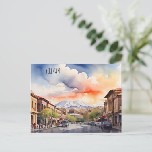Carte Postale Erevan aquarelle (Debout devant)