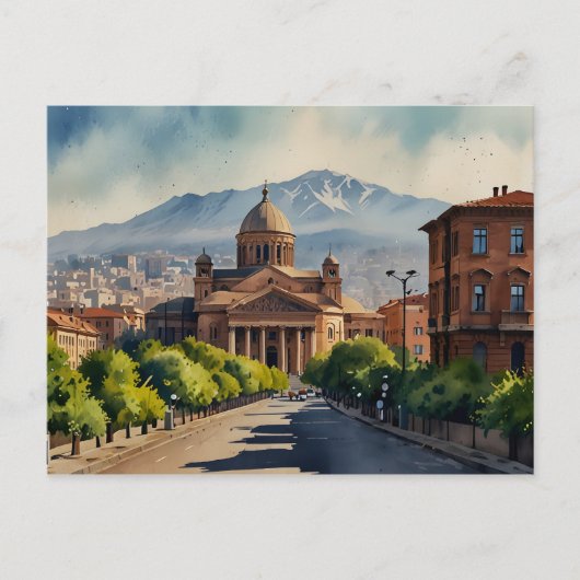 Carte Postale Erevan aquarelle (Devant)