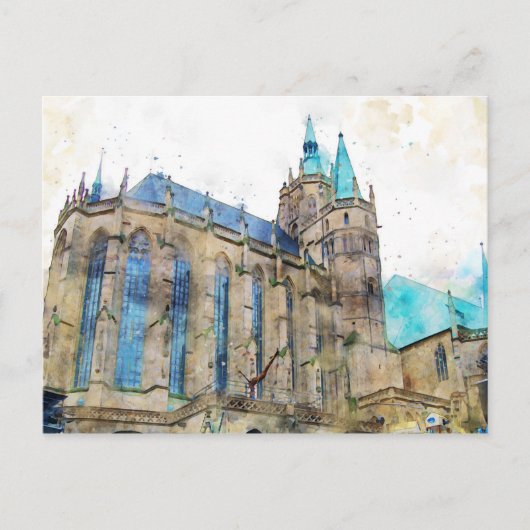 Carte Postale Erfurter Dom. Stadtansicht von Erfurt. (Devant)