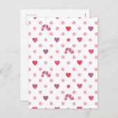Carte Postale Eric Carle | Motif à pois et cœurs de la Saint-Val (Devant / Derrière)