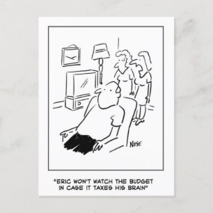 Carte Postale Eric ne regardera pas le budget à la télé