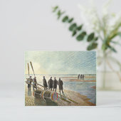 Carte Postale Eric Ravilien - Travail dangereux à basse marée (Debout devant)