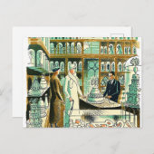 Carte Postale Eric Ravilious Art, The Mariage Shop (Devant / Derrière)