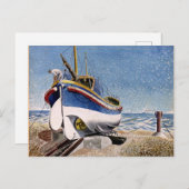 Carte Postale Eric Ravilious - Bateau à vie à Adelburgh, fine ar (Devant / Derrière)