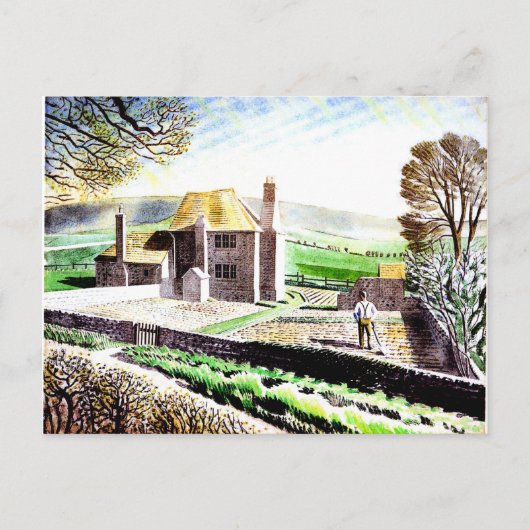 Carte Postale Eric Ravilious, Cottage de Berger (Devant)