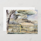 Carte Postale Eric Ravilious - Flamme, peinture d'art, (Devant / Derrière)