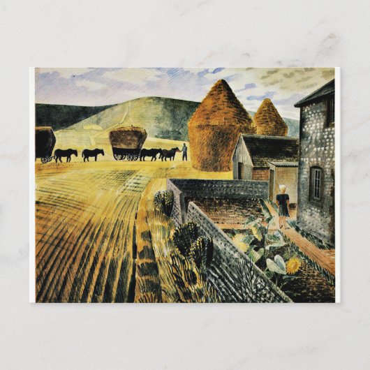 Carte Postale Eric Ravilious - Furlong, célèbre peinture (Devant)