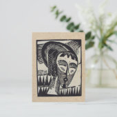 Carte Postale Erich woodcut post card (Debout devant)