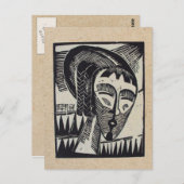 Carte Postale Erich woodcut post card (Devant / Derrière)