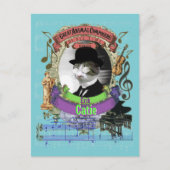 Carte Postale Erik Catie Cat Animal Composer Satie Spoof (Devant)