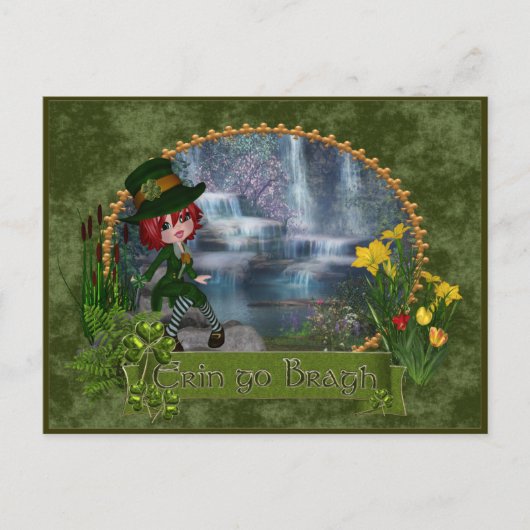 Carte Postale Erin Go Bragh St Patrick's Day (Devant)