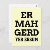 Carte postale Ermahgerd (Devant / Derrière)