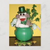 Carte Postale Ernie the Sock Monkey St Patrick (Devant)