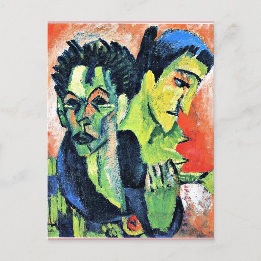 Carte Postale Ernst Kirchner - Auto-portrait double (Devant)