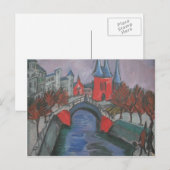 Carte Postale Ernst Kirchner - Red Elisabeth Riverbank, Berlin (Devant / Derrière)