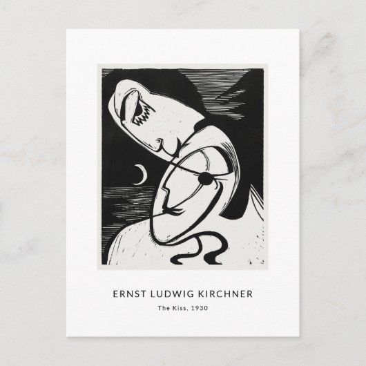 Carte Postale Ernst L. Kirchner - Art moderne noir et blanc élég (Devant)