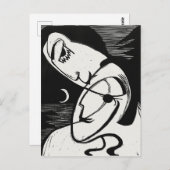 Carte Postale Ernst L. Kirchner - Art moderne noir et blanc élég (Devant / Derrière)