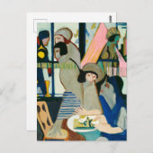 Carte Postale Ernst L. Kirchner, Café, Art Moderne Coloré (Devant / Derrière)