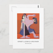 Carte Postale Ernst L. Kirchner - Danse Masque - Beaux-Arts colo (Devant / Derrière)