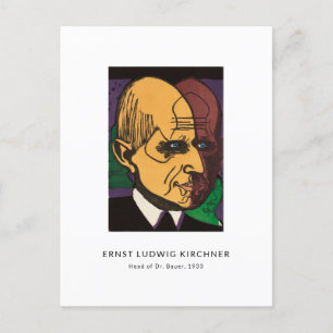 Carte Postale Ernst L. Kirchner - Portrait coloré Art moderne