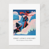 Carte Postale Ernst L. Kirchner, Witch and Scarecrow in the Snow (Devant)