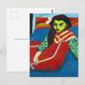 Carte Postale Ernst Ludwig Kirchner Fille assise Fränzi Fehrmann (Devant / Derrière)