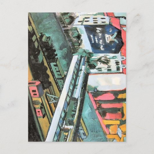 Carte Postale Ernst Ludwig Kirchner - Tram et train (Devant)