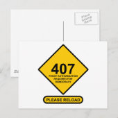Carte Postale Erreur 407 : Authentification par proxy de démocra (Devant / Derrière)