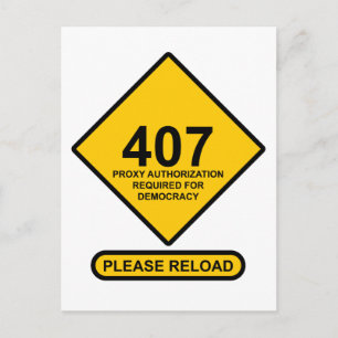 Carte Postale Erreur 407 : Authentification par proxy de démocra