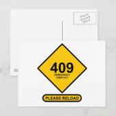 Carte Postale Erreur 409 : Conflit démocratique (Devant / Derrière)