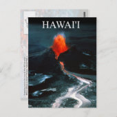 Carte Postale Éruption de Kilauea, Parc national des volcans d'H (Devant / Derrière)