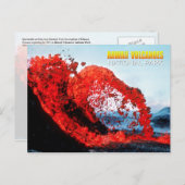 Carte Postale Éruption de Kilauea, Parc national des volcans d'H (Devant / Derrière)