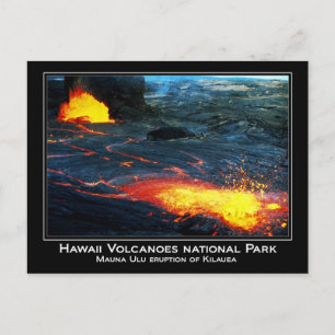 Carte Postale Éruption de Mauna Ulu dans le volcan Kilauea à Haw