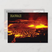 Carte Postale Éruption du Kilauea, parc national des volcans d'H (Devant / Derrière)