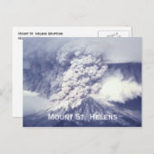 Carte Postale Éruption du mont St. Helens (Devant / Derrière)