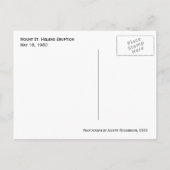 Carte Postale Éruption du mont St. Helens (Dos)