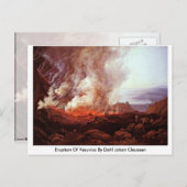 Carte Postale Éruption Du Vésuve Par Dahl Johan Claussen (Devant / Derrière)