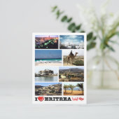 Carte Postale Erythrée - I Love- (Debout devant)