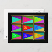 Carte postale Erythrée Multihue Flags (Devant / Derrière)