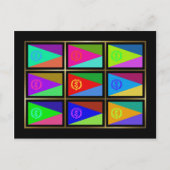 Carte postale Erythrée Multihue Flags (Devant)